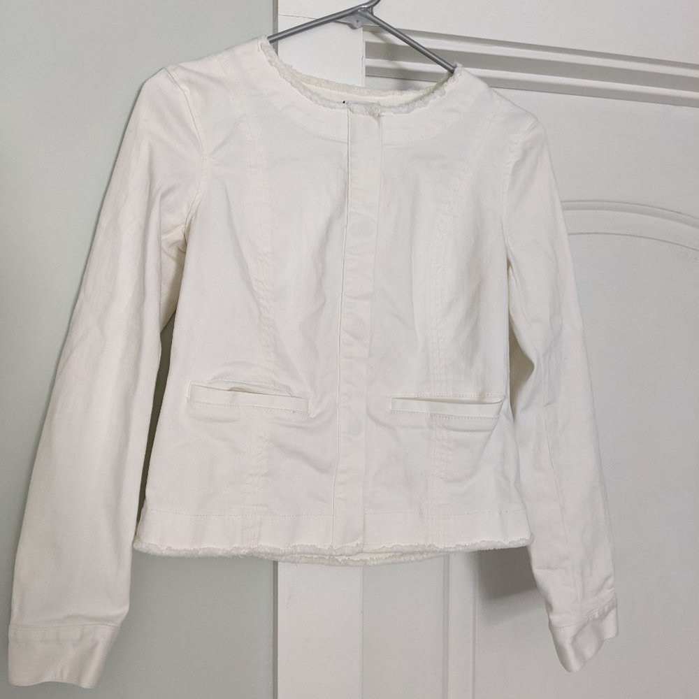 Cabi White Denim Jacket